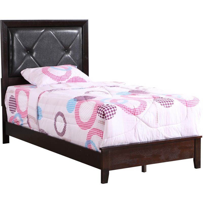 Glory Furniture Primo Twin Panel Bed in Espresso