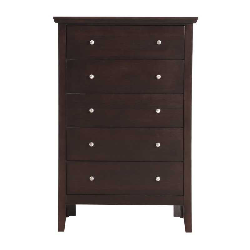 Glory Furniture Primo 5-Drawers Bedroom Chest in Espresso
