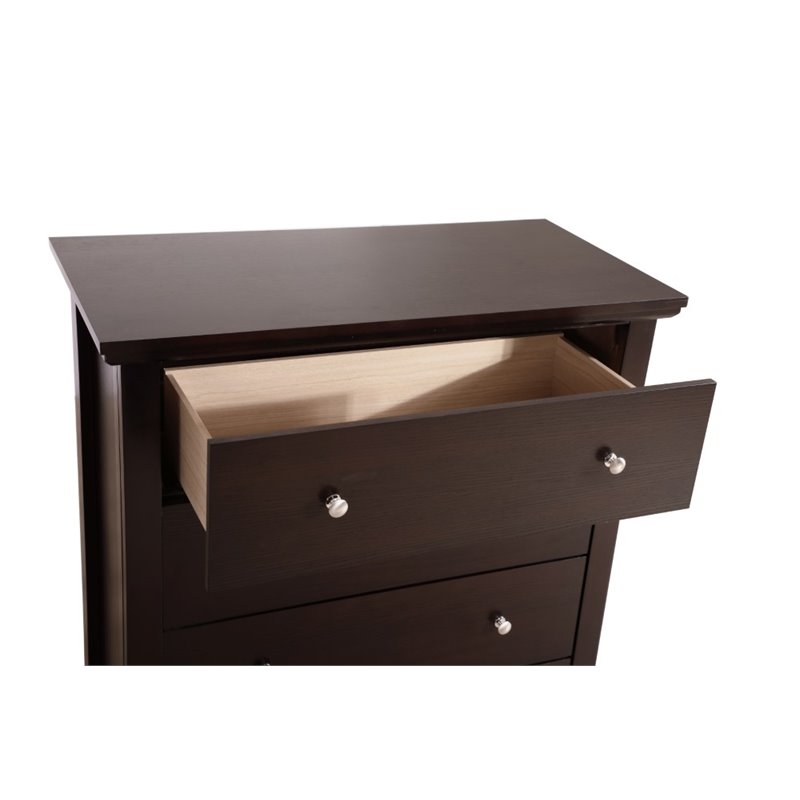 Glory Furniture Primo 5-Drawers Bedroom Chest in Espresso