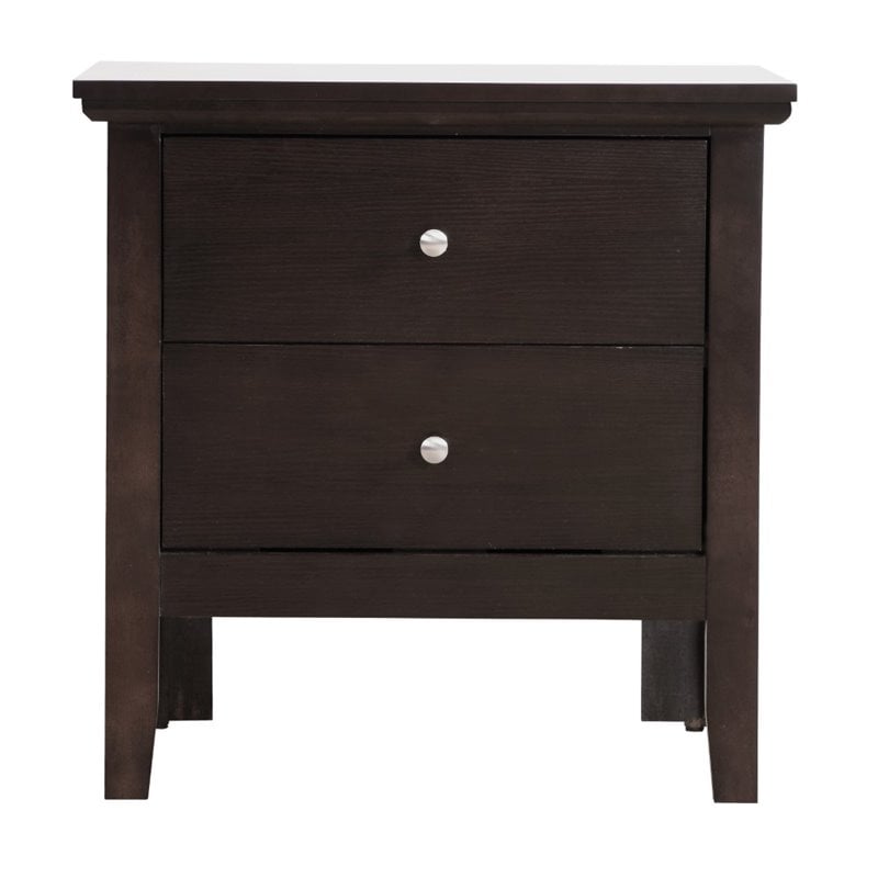 Glory Furniture Primo 2 Drawer Nightstand in Espresso