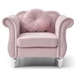 Glory Furniture Hollywood Velvet Chair in Pink