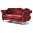 Glory Furniture Hollywood Velvet Loveseat in Burgundy