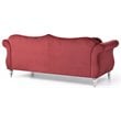 Glory Furniture Hollywood Velvet Sofa in Burgundy