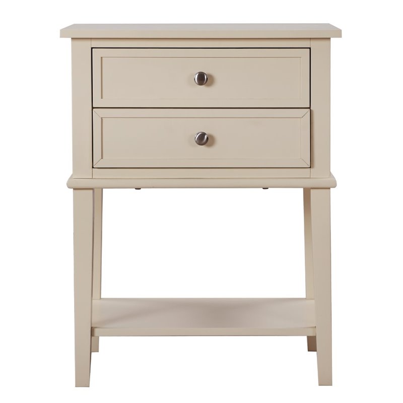Glory Furniture Newton 2 Drawer Nightstand in Beige