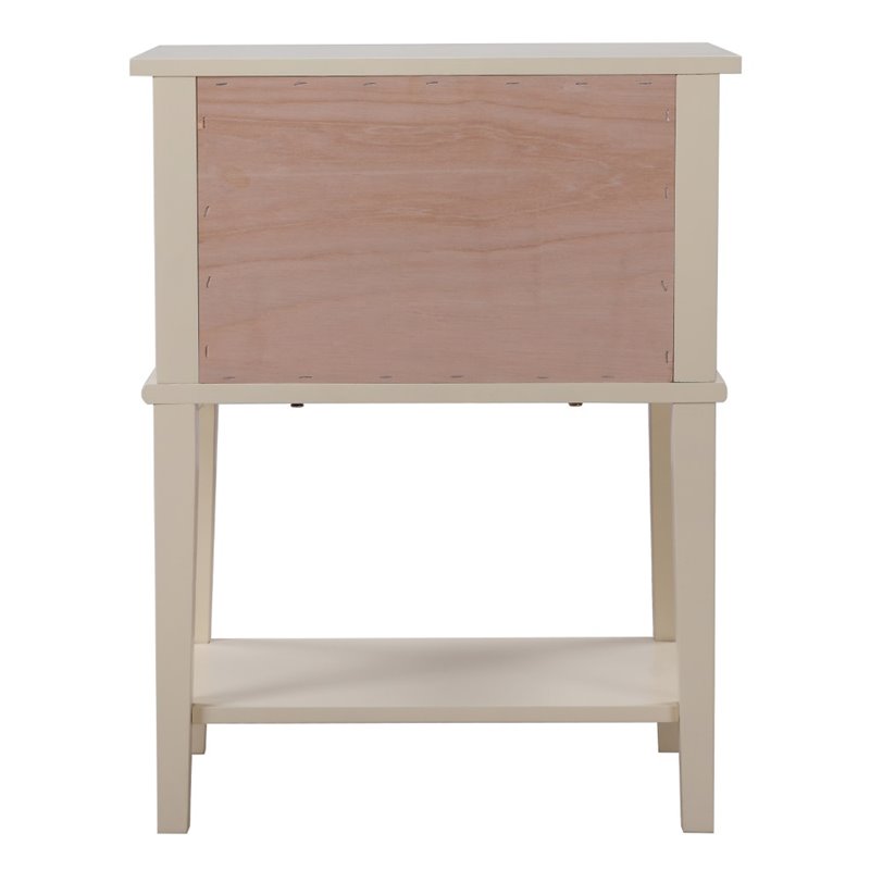 Glory Furniture Newton 2 Drawer Nightstand in Beige