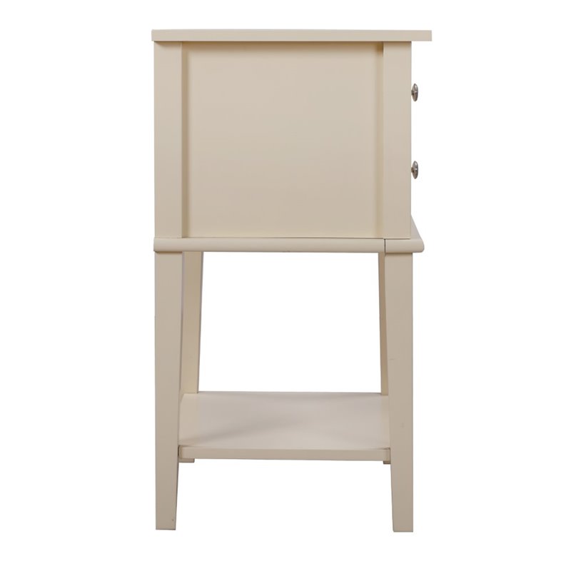Glory Furniture Newton 2 Drawer Nightstand in Beige