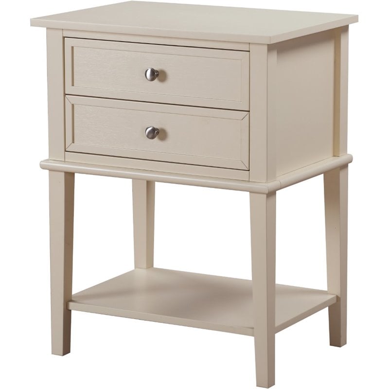 Glory Furniture Newton 2 Drawer Nightstand in Beige