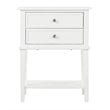 Glory Furniture Newton 2 Drawer Nightstand in White