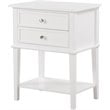 Glory Furniture Newton 2 Drawer Nightstand in White
