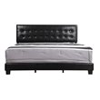 Glory Furniture Caldwell Faux Leather Panel Queen Bed in Black