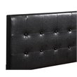 Glory Furniture Caldwell Faux Leather Panel Queen Bed in Black
