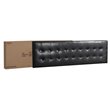 Glory Furniture Caldwell Faux Leather Panel Queen Bed in Black