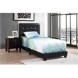 Glory Furniture Caldwell Faux Leather Panel Twin Bed in Black
