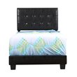 Glory Furniture Caldwell Faux Leather Panel Twin Bed in Black