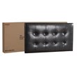 Glory Furniture Caldwell Faux Leather Panel Twin Bed in Black