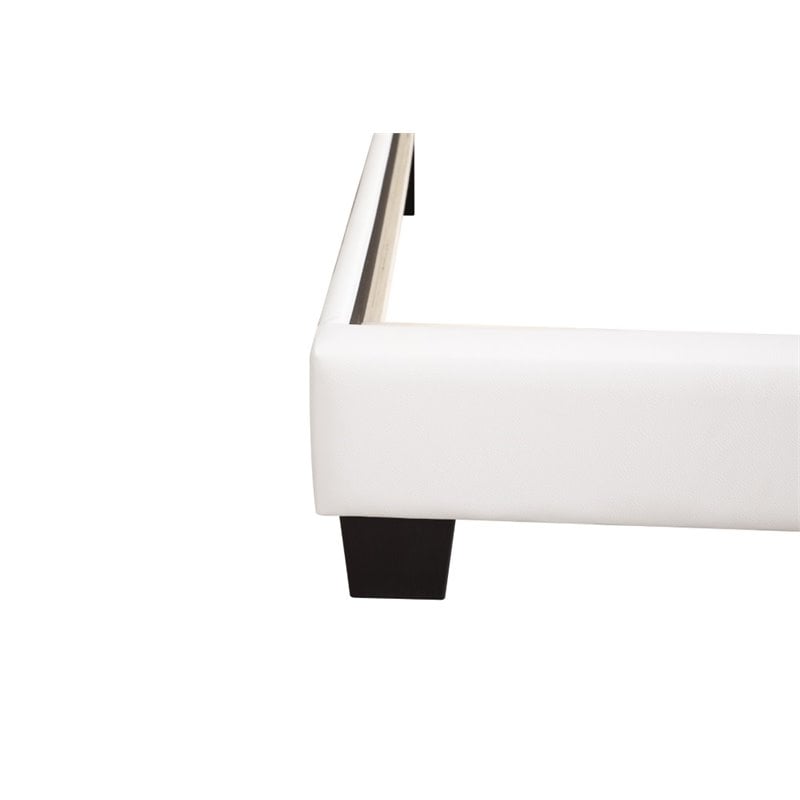 Glory Furniture Caldwell Faux Leather Panel Full Bed in White