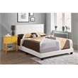 Glory Furniture Caldwell Faux Leather Panel Queen Bed in White