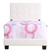 Glory Furniture Caldwell Faux Leather Panel Twin Bed in White
