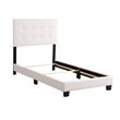 Glory Furniture Caldwell Faux Leather Panel Twin Bed in White