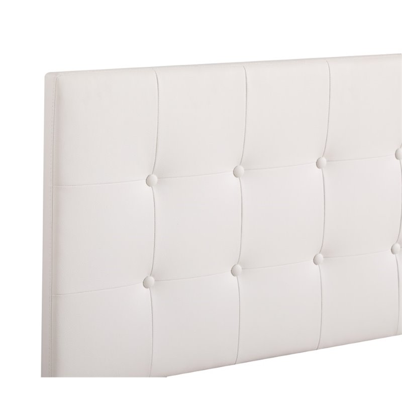 Glory Furniture Caldwell Faux Leather Panel Twin Bed in White