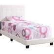 Glory Furniture Caldwell Faux Leather Panel Twin Bed in White
