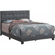 Glory Furniture Caldwell Faux Leather Panel Full Bed in Gray