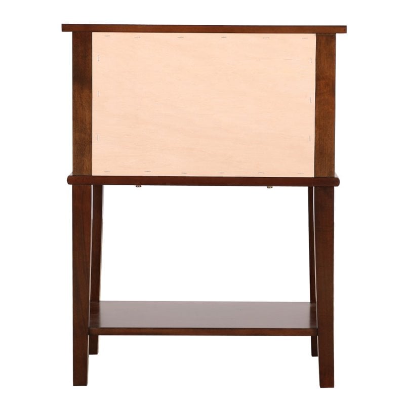 Glory Furniture Newton 2 Drawer Nightstand in Cappuccino