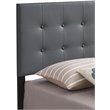 Glory Furniture Caldwell Faux Leather Panel Twin Bed in Gray
