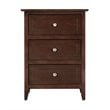 Glory Furniture Daniel 3 Drawer Nightstand in Cappuccino