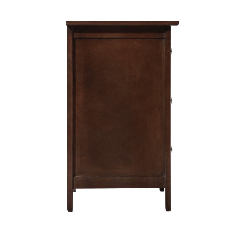 Glory Furniture Daniel 3 Drawer Nightstand in Cappuccino