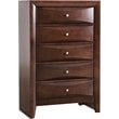 Glory Furniture Marilla 5-Drawers Bedroom Chest in Cappuccino
