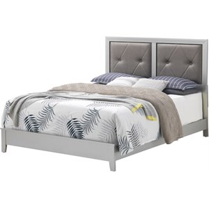 Glory Furniture Primo Full Panel Bed in Silver Champagne