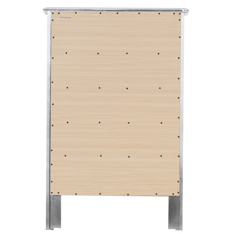 Glory Furniture Primo 5-Drawers Bedroom Chest in Silver Champagne