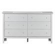 Glory Furniture Primo 6-Drawers Bedroom Dresser in Silver Champagne