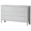 Glory Furniture Primo 6-Drawers Bedroom Dresser in Silver Champagne