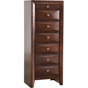 Glory Furniture Marilla 7-Drawers Bedroom Lingerie Chest in Cappuccino