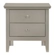 Glory Furniture Primo 2 Drawer Nightstand in Silver Champagne