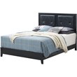 Glory Furniture Primo Faux Leather Upholstered King Panel Bed in Black