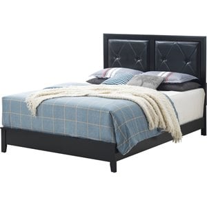 Glory Furniture Primo Queen Panel Bed in Black