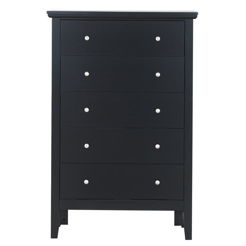 Glory Furniture Primo 5-Drawers Bedroom Chest in Black