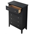Glory Furniture Primo 5-Drawers Bedroom Chest in Black