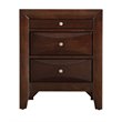 Glory Furniture Marilla 3 Drawer Nightstand in Cappuccino
