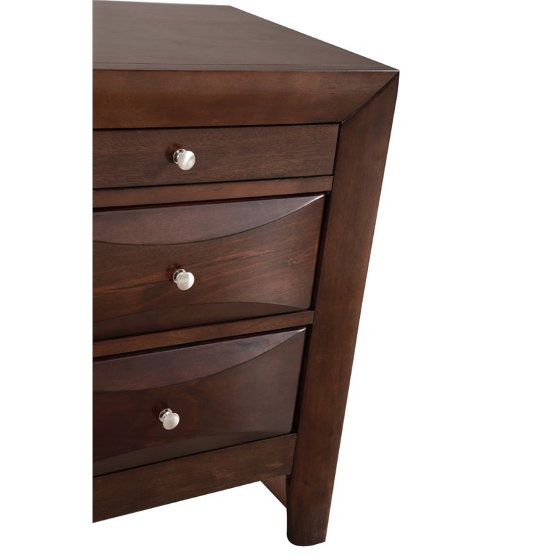 Glory Furniture Marilla 3 Drawer Nightstand in Cappuccino