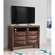 Glory Furniture Marilla 6 Drawer TV Stand in Cappuccino