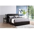 Glory Furniture Marilla Faux Leather Upholstered King Bed in Dark Brown