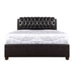 Glory Furniture Marilla Faux Leather Upholstered Queen Bed in Dark Brown