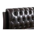 Glory Furniture Marilla Faux Leather Upholstered Queen Bed in Dark Brown