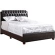 Glory Furniture Marilla Faux Leather Upholstered Queen Bed in Dark Brown