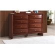 Glory Furniture Marilla 8-Drawers Bedroom Dresser in Cherry