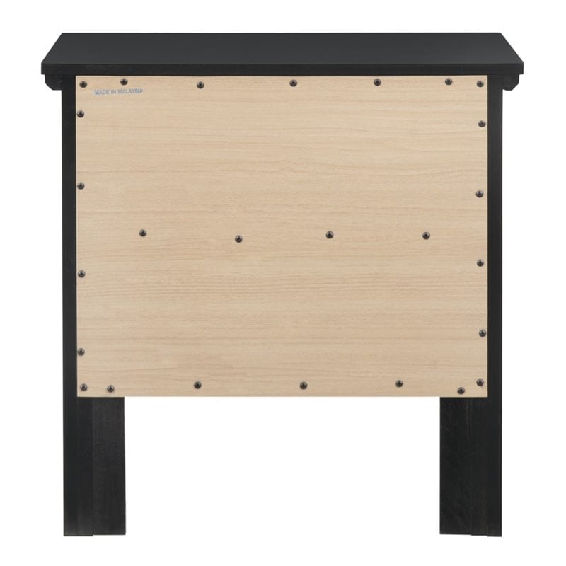 Glory Furniture Primo 2 Drawer Nightstand in Black